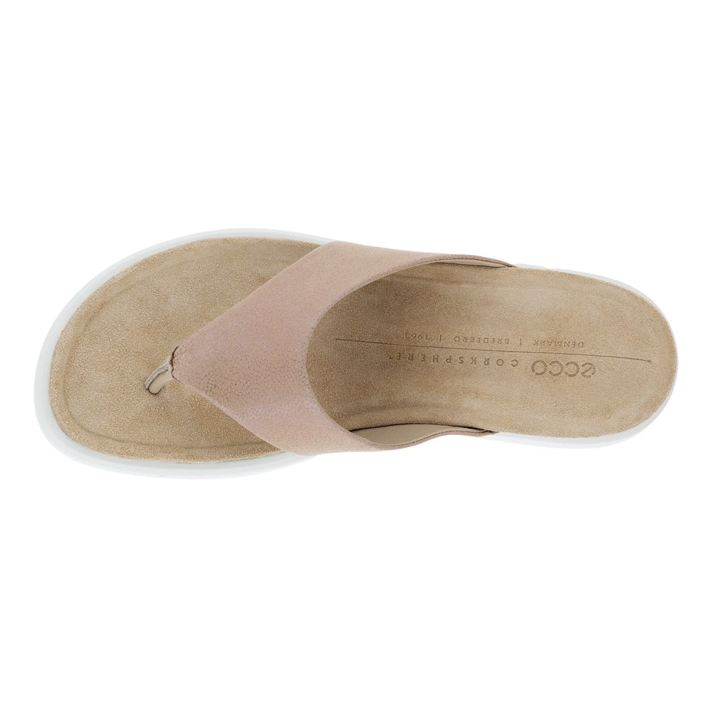 Sandalias Mujer - ECCO Corksphere Thong - Kaki - NUG501296